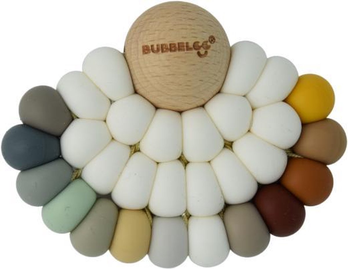 BUBBELOO™ RAINBOW TEETHER (MULTI)|BIJTRING|REGENBOOG|SILICONEN|BPAVRIJ|BIOHOUT|FTALAATVRIJ|NIEUWDESIGN|BABY|PEUTER|